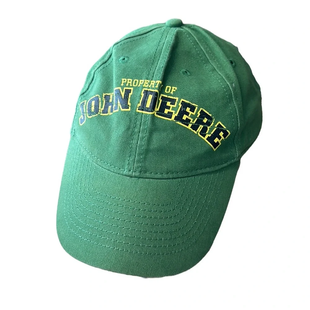 John Deere Green Adjustable Baseball Ball Cap Strapback Hat Youth Small/Medium